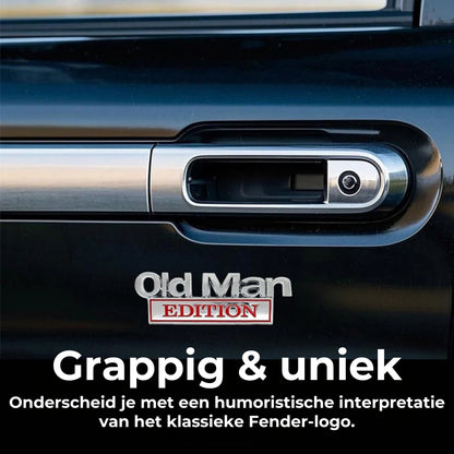 Metalen Autobadge 'Old Man'