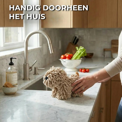 Schattige hond microvezel drooghanddoek