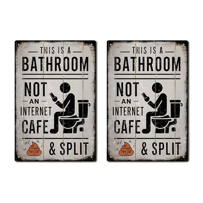 Shit & Split - Creatief Badkamerdeurbord – Fun en Functioneel