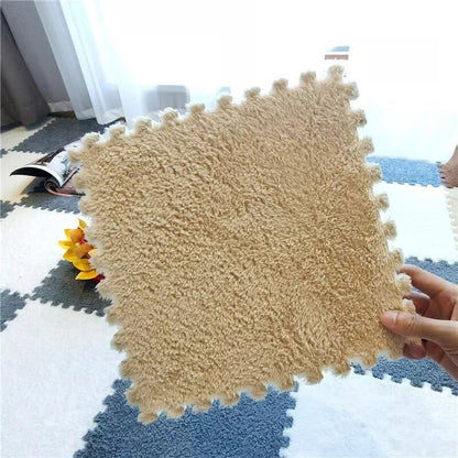 Ultrazachte pluche tapijt tegels