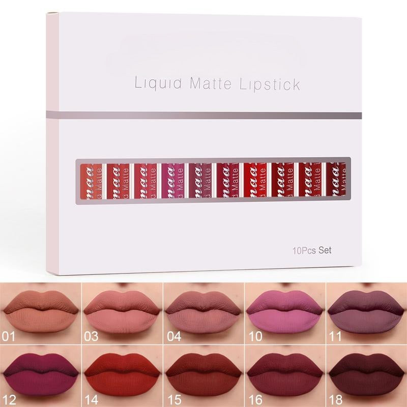 Set van 10 iconische lippenstiften