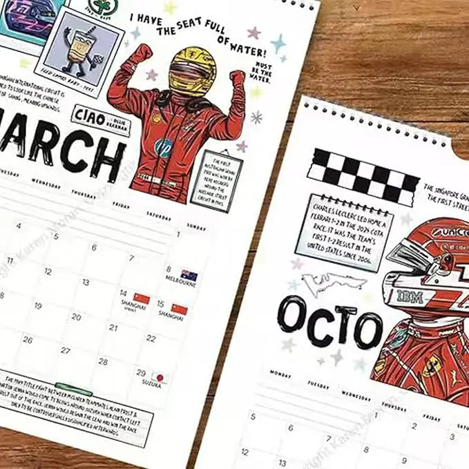 F1 Scrapbook Kalender 2026 – Wandkalender voor Formule 1-fans