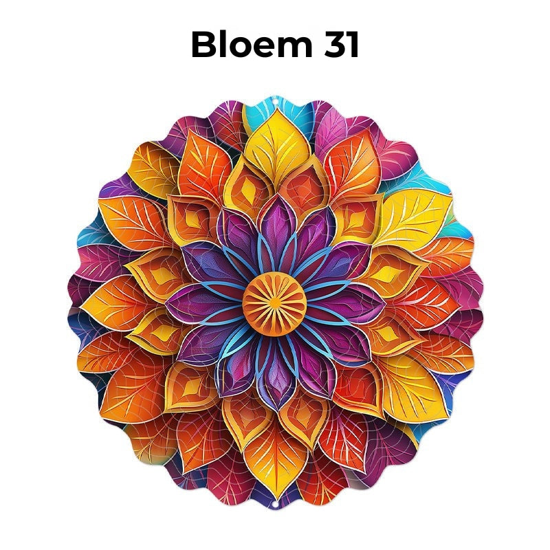 Hangende Windvanger Mandala-3D-effect