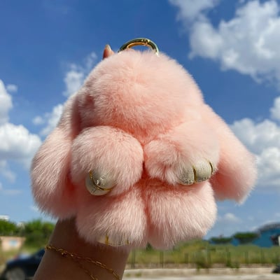 Handgemaakte zachte Bunny PomPom-hangers