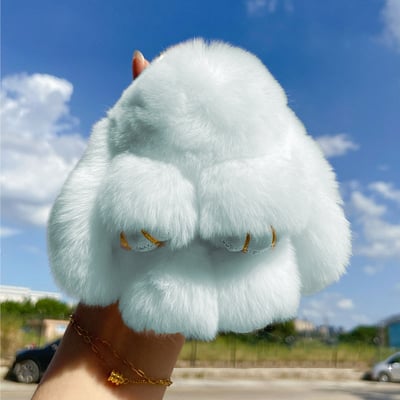 Handgemaakte zachte Bunny PomPom-hangers