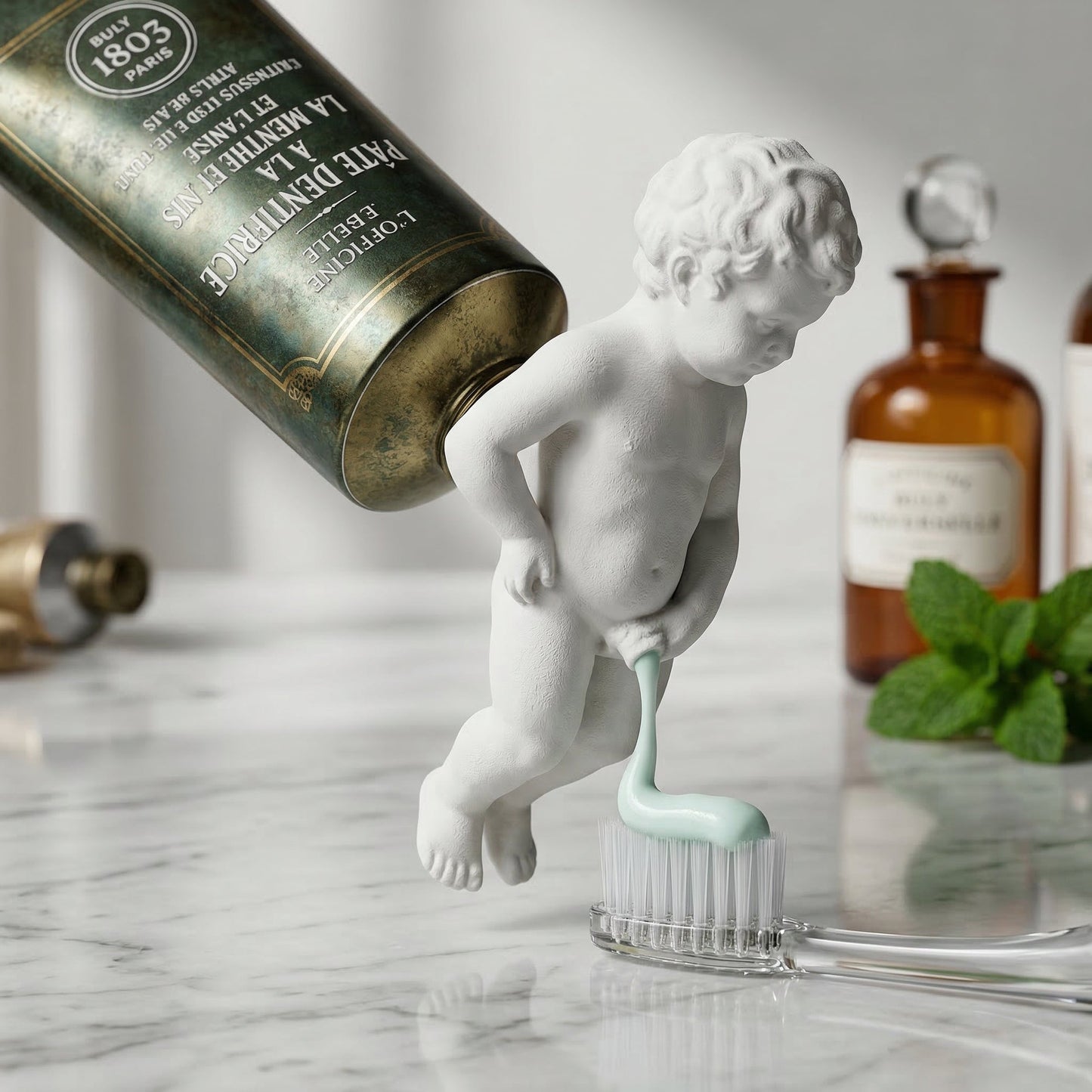 Manneken Pis Tandpastadispenser