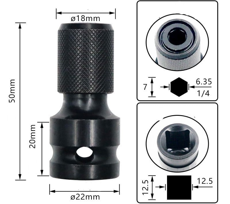 Snelwisselende Dopsleuteladapter