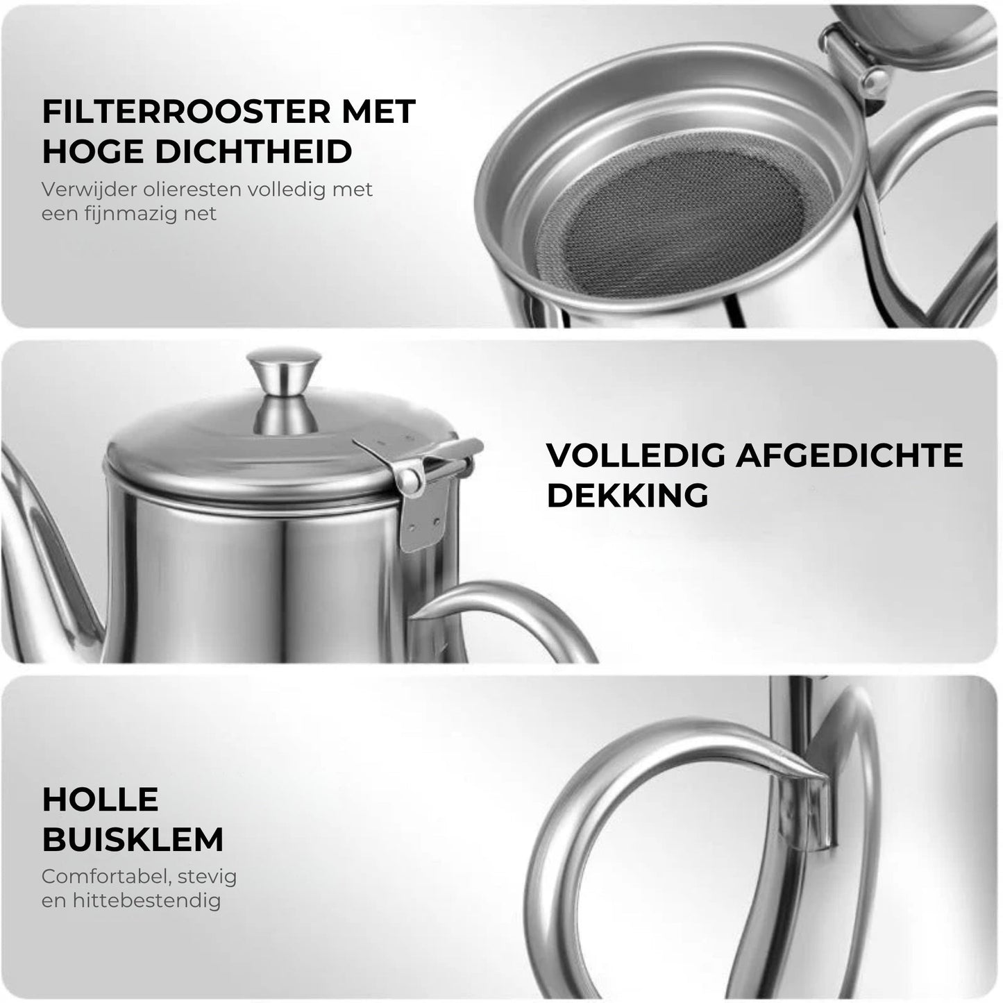 Roestvrijstalen oliezeefpan