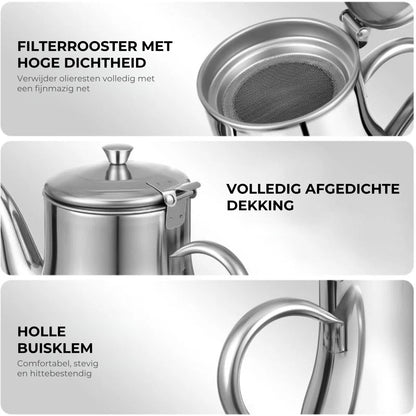 Roestvrijstalen oliezeefpan