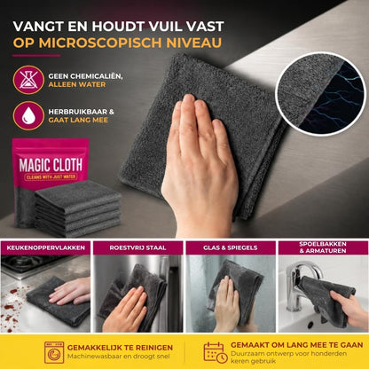 Microvezel Reinigingsdoekjes - Herbruikbaar en Zonder Strepen - 5 Stuks