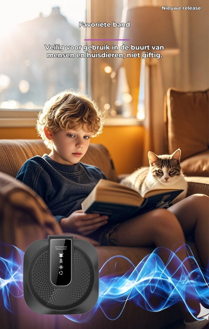 Ultrasone afschrikker tegen ratten en insecten – 360° slimme technologie🔉🐀