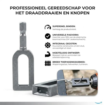Draaddraaier Opzetstuk voor Boormachine | Snel & Efficiënt Draden Draaien