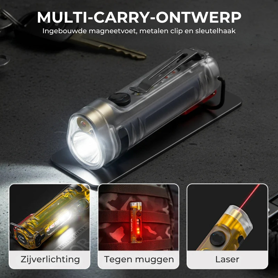 Oplaadbare Mini-Zaklamp Sleutelhanger