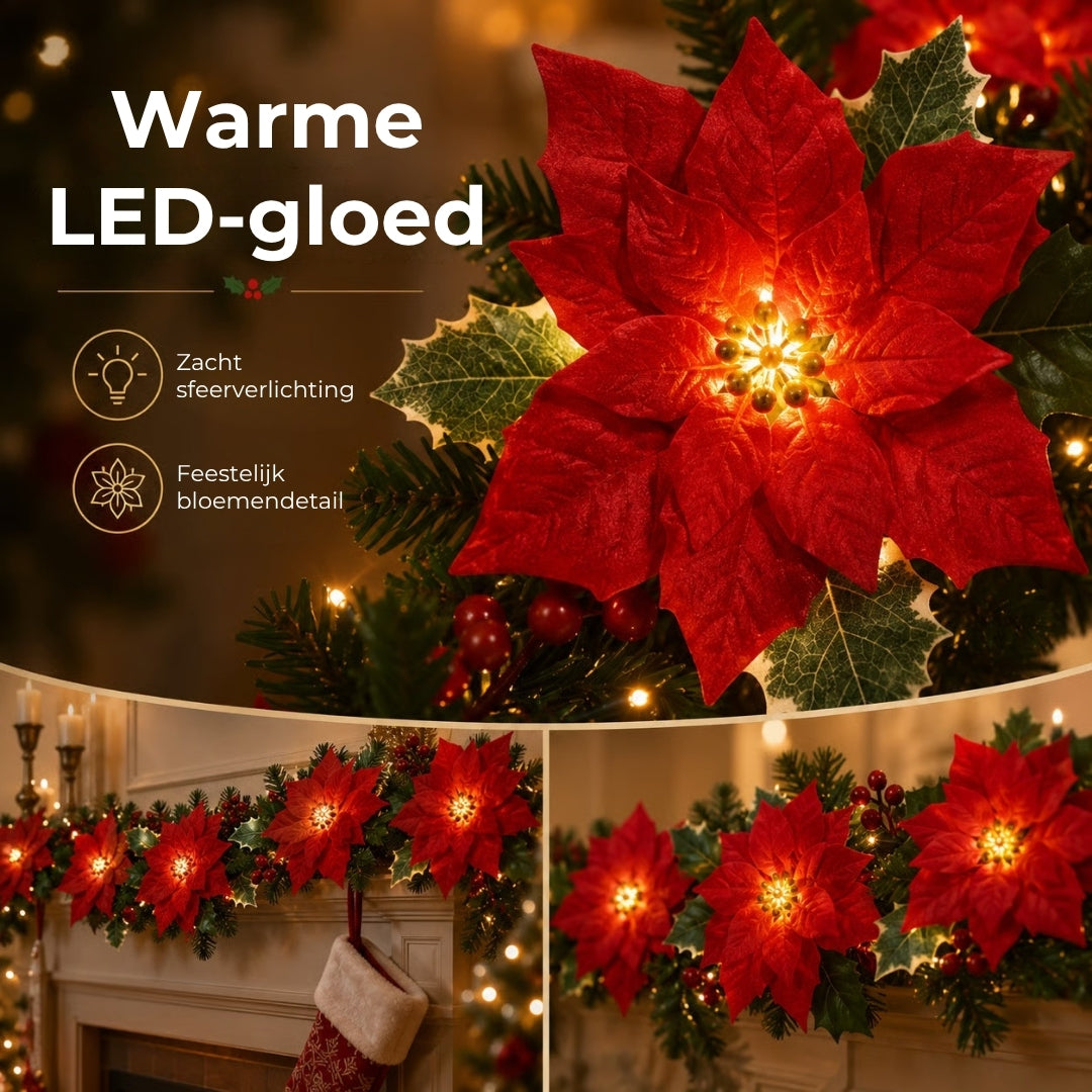LED Kerst Bloemenslinger