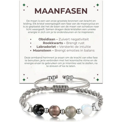 Maanfasen Crystal Armband