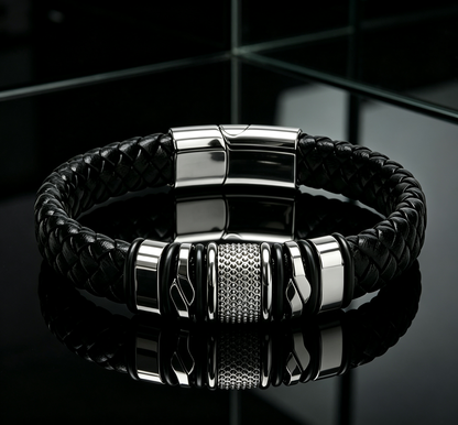 Premium Gevlochten Leren Armband voor Heren