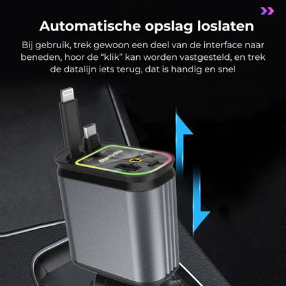 Uittrekbare Kabel Autolader