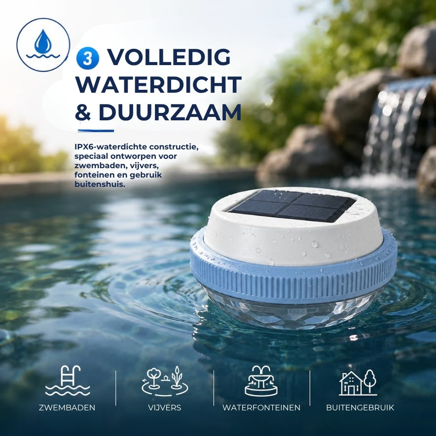 Drijvende RGB Zwembadlamp op Zonne-energie