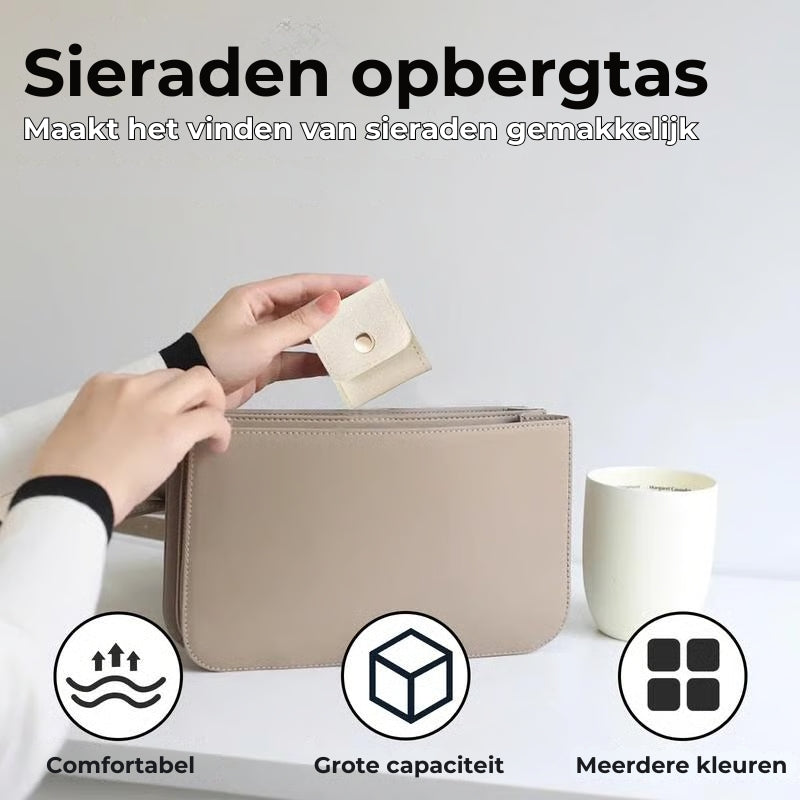 3-delige opvouwbare multifunctionele sieradenetui