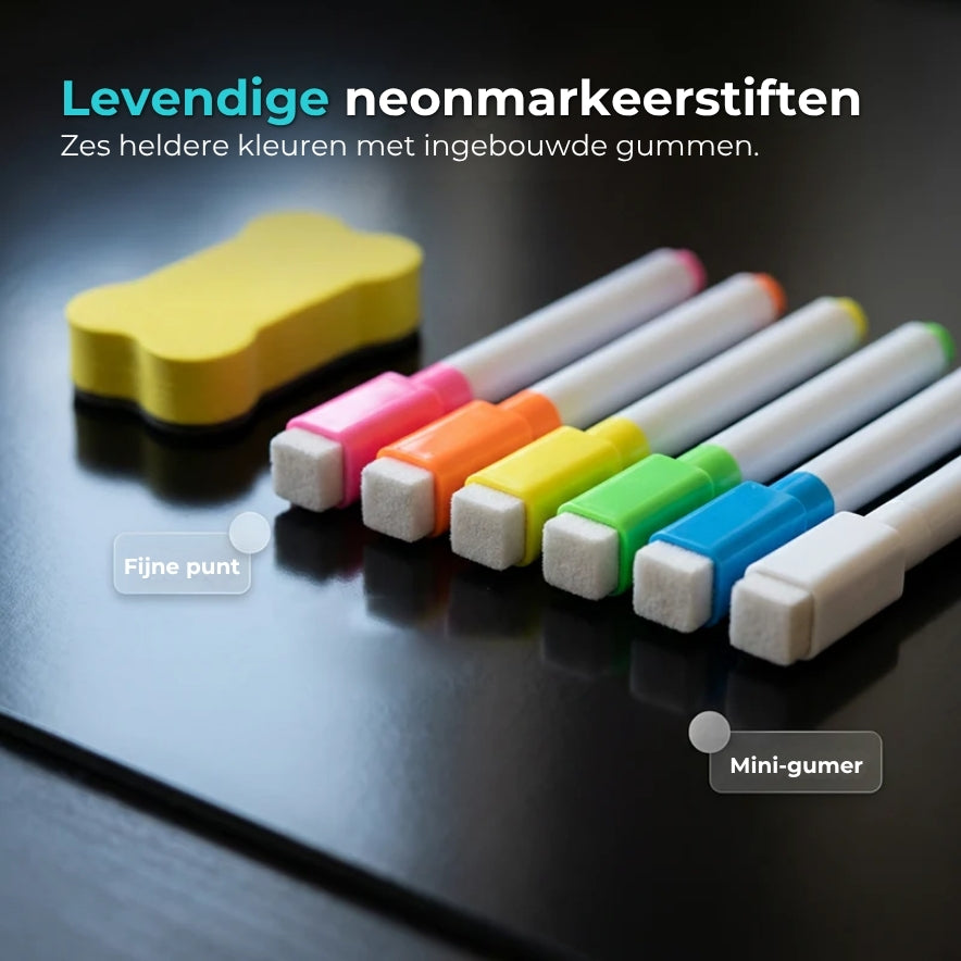 Magnetisch Kalenderbord met Uitwisbare Stiften