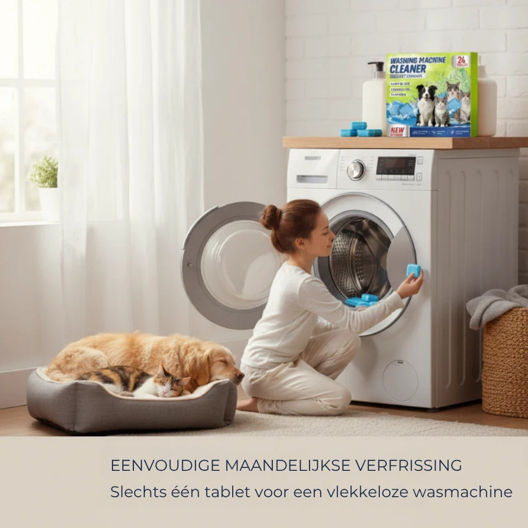 Wasmachine Reinigingstabletten tegen Dierenhaar - 24 Stuks