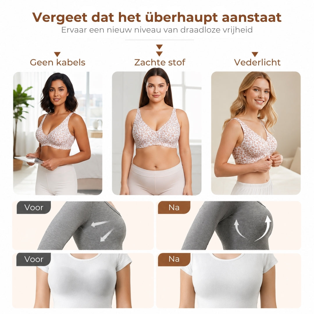 Naadloze Jelly Push-Up Beha zonder Beugels