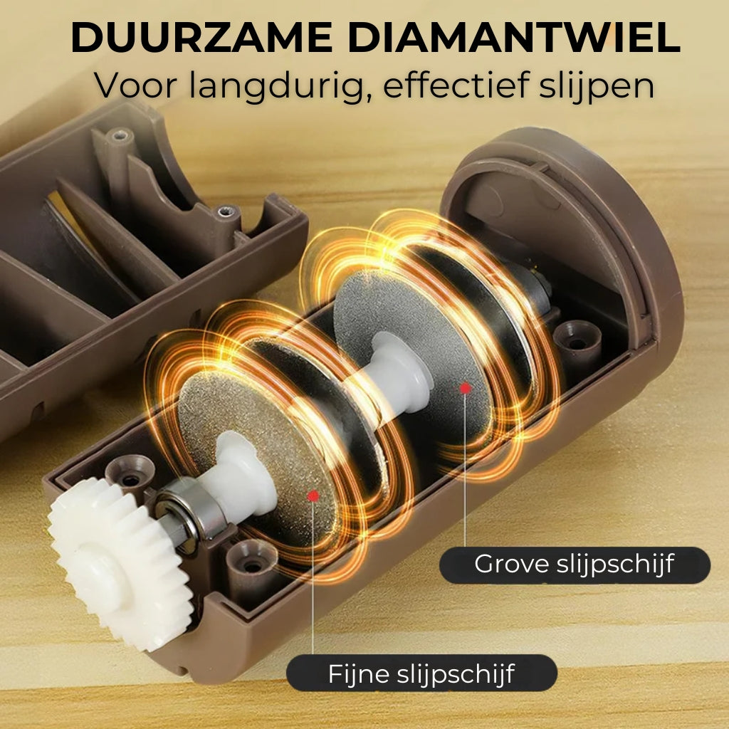 Automatische Keukenmessen Slijper – Snel slijpen, oplaadbaar en draadloos 🗡️🔋