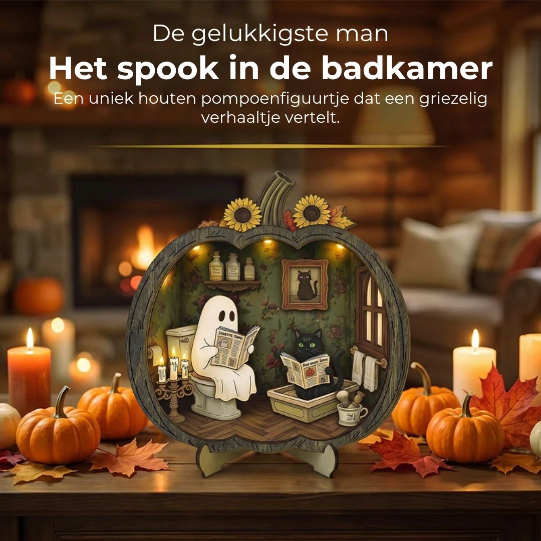 Houten Halloween Pompoenversiering