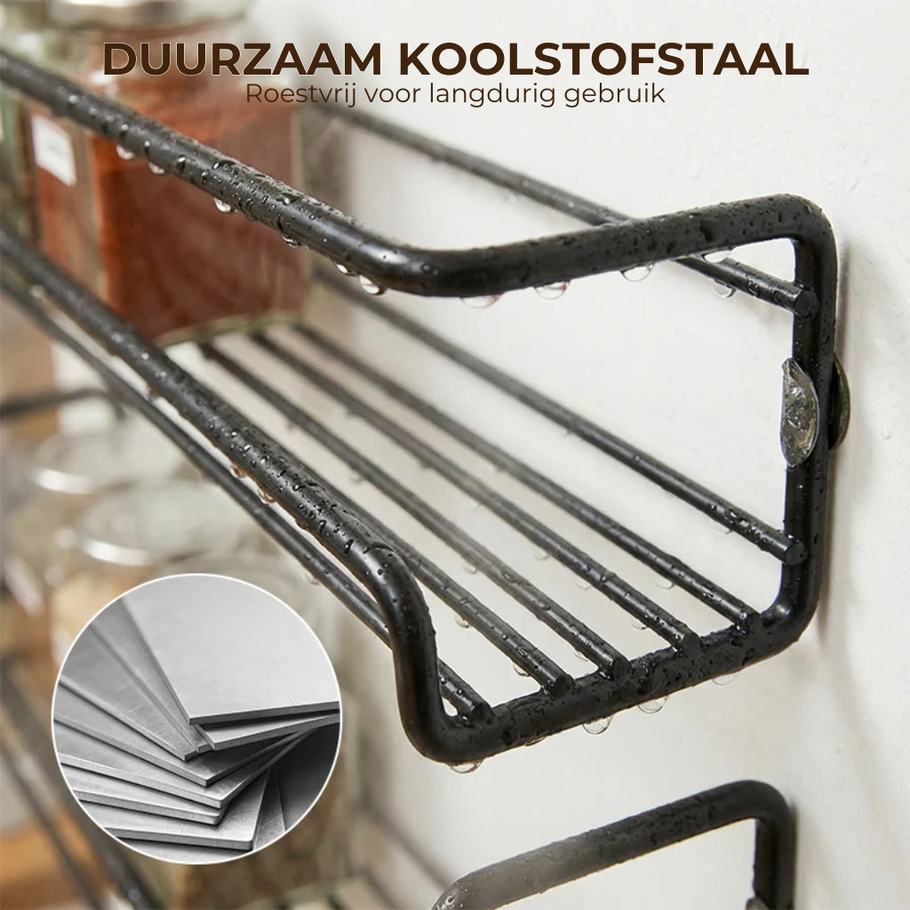 Specerijenrek - wandmontage zonder boren