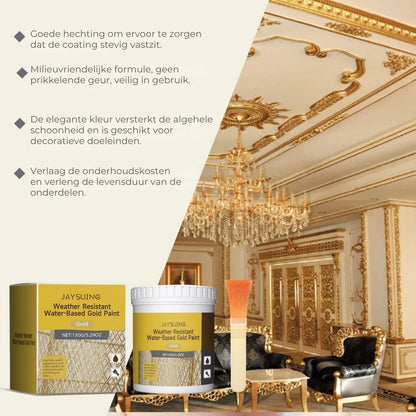 Waterbestendige Gouden Verf met Kwast