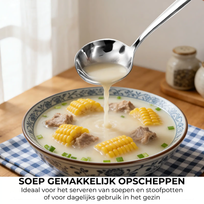 Roestvrijstalen Soeplepels - 4 Stuks