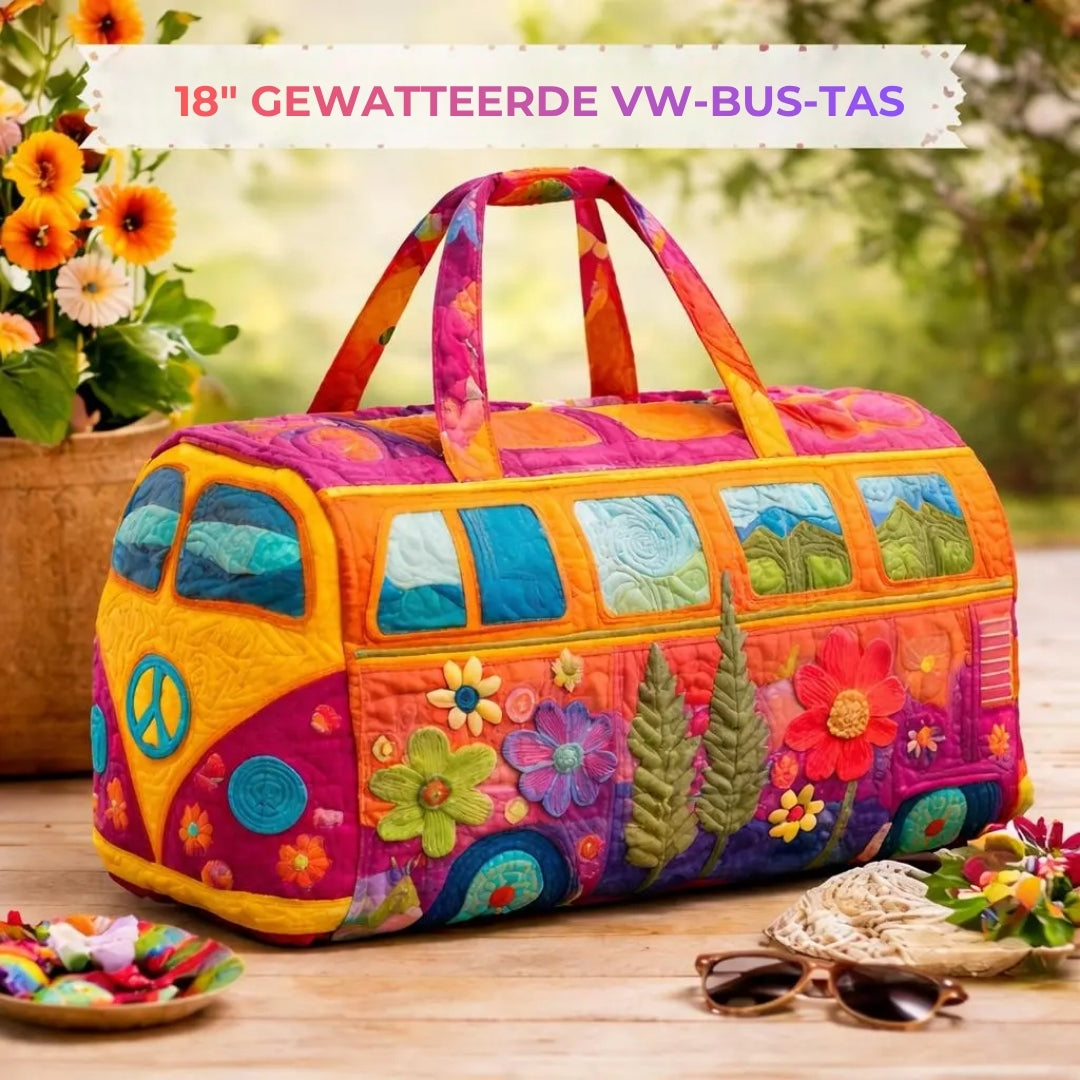 Kleurrijke Gewatteerde Reistas 🌸🎒