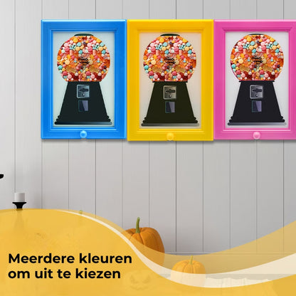 🍬Zeldzaam Vintage Handy Candy Frame - Hangende Snoepautomaat Kunst