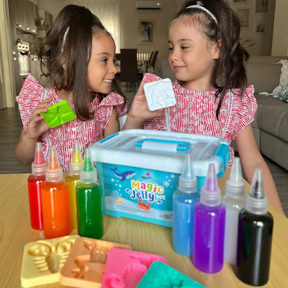 Magische gelei voor het maken van waterelfjes – 4, 8 of 12 kleuren (vanaf 2 jaar)