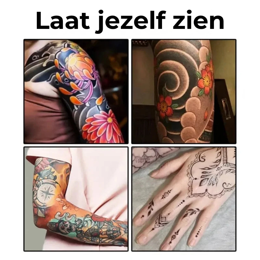 Tijdelijke Tattoo Pennenset - Incl. Sjablonen