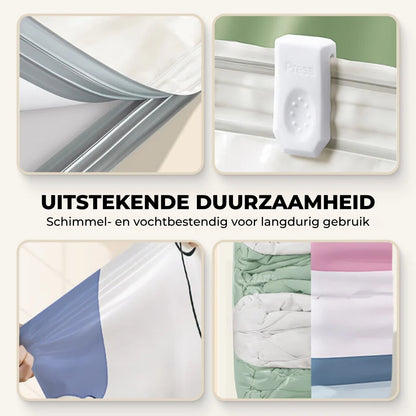 Plaatsbesparende Vacuümopbergzakken zonder Pomp - 3 Stuks