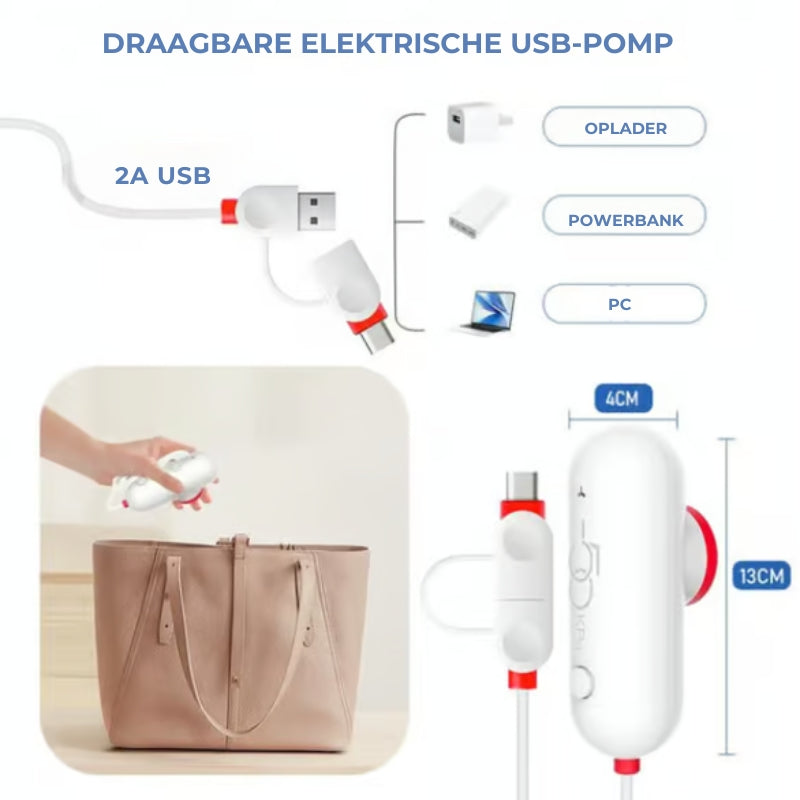 6-pak USB Elektrische Vacuümcompressiezakken - Bespaar ruimte, reis licht!