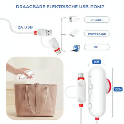6-pak USB Elektrische Vacuümcompressiezakken - Bespaar ruimte, reis licht!