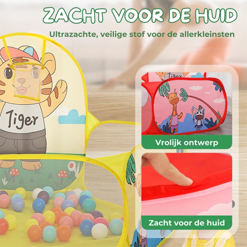 Opvouwbaar Ballenbad met Basketbalring