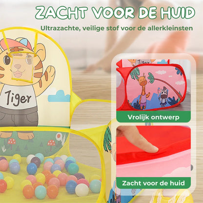 Opvouwbaar Ballenbad met Basketbalring