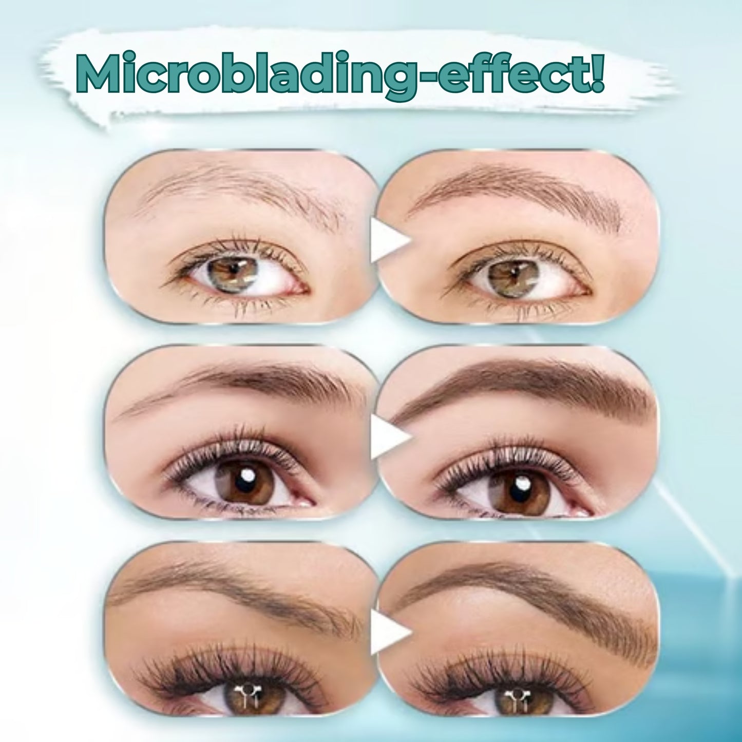 Waterdichte 3D-wenkbrauwpen met 4 vorkpunten voor microblading