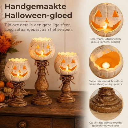 Halloween Pompoen Kandelaar