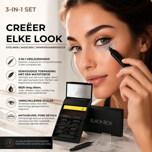 3-in-1 Eyeliner- Mascara- en Wimperstempel