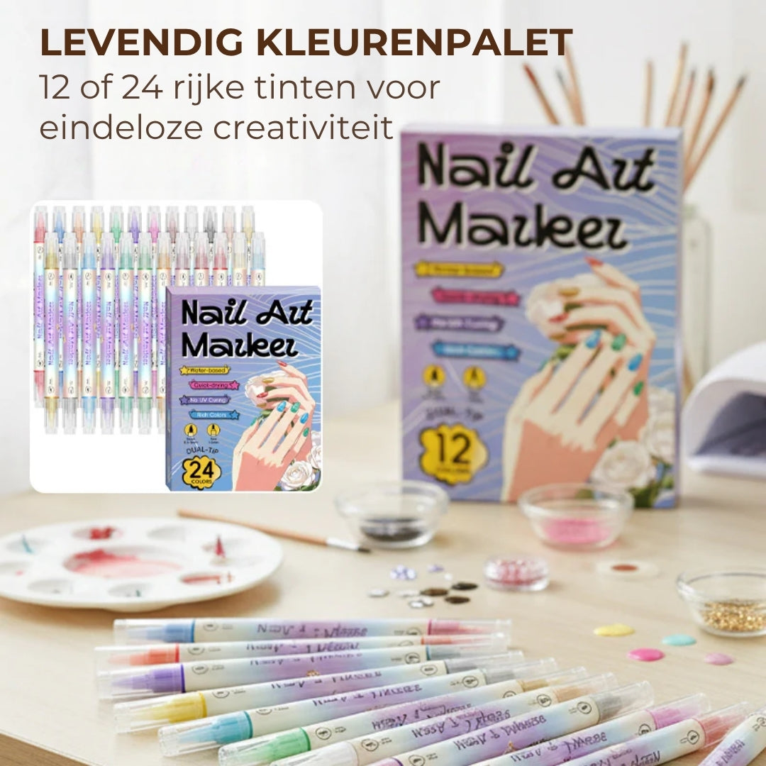 Dubbelzijdige Nagelkunstpen Set (12/24 Stuks)