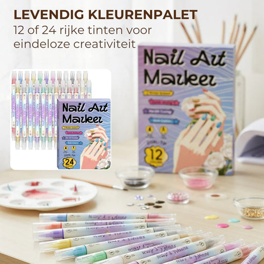 Dubbelzijdige Nagelkunstpen Set (12/24 Stuks)
