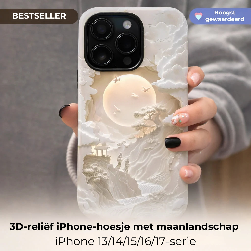 3D Maanlandschap iPhone hoesje