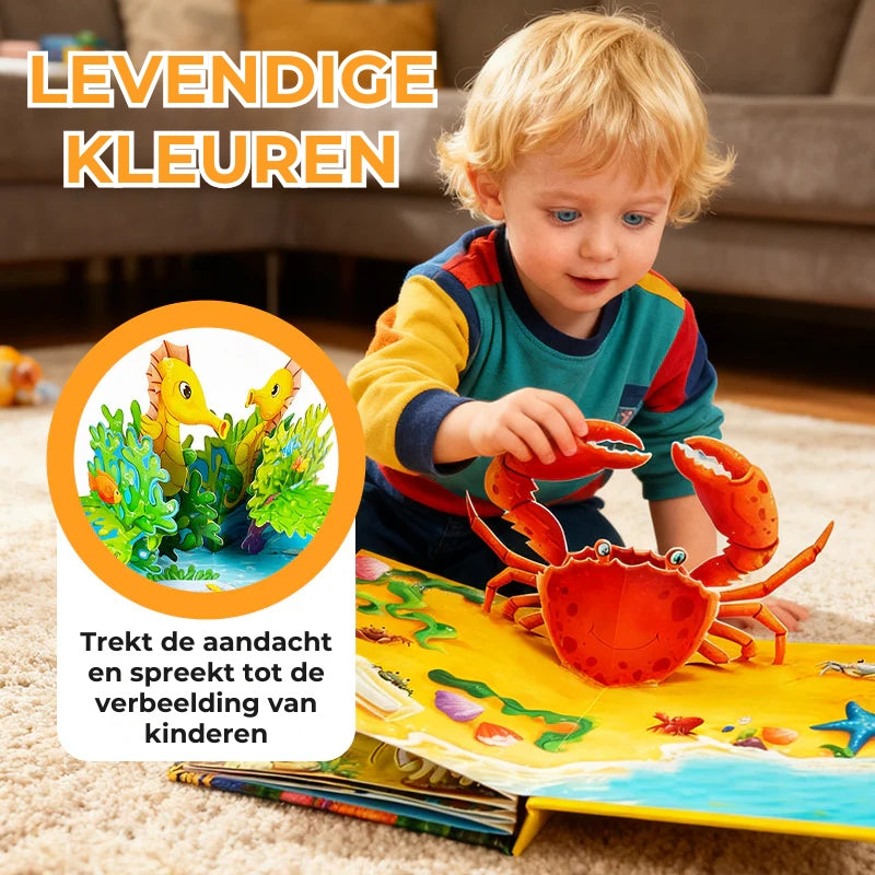 ✨3D-kinderboek met pop-updieren – interactief hulpmiddel voor vroeg leren