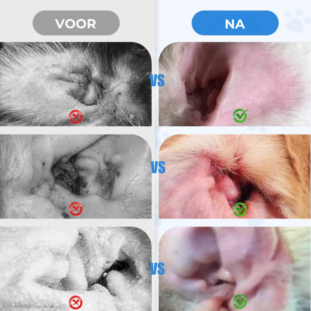 📢✨ Oorreiniger voor huisdieren - Milde formule met verzachtende aloë voor honden en katten, voorkomt infecties en geurtjes 🌿