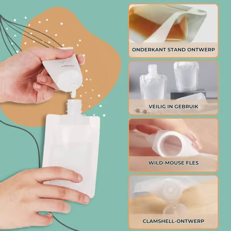 Herbruikbare Cosmetische Reiszakjes - 10 Stuks