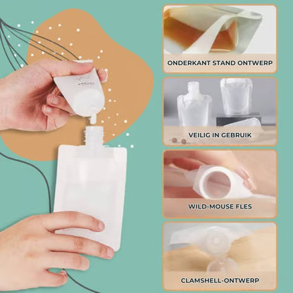 Herbruikbare Cosmetische Reiszakjes - 10 Stuks